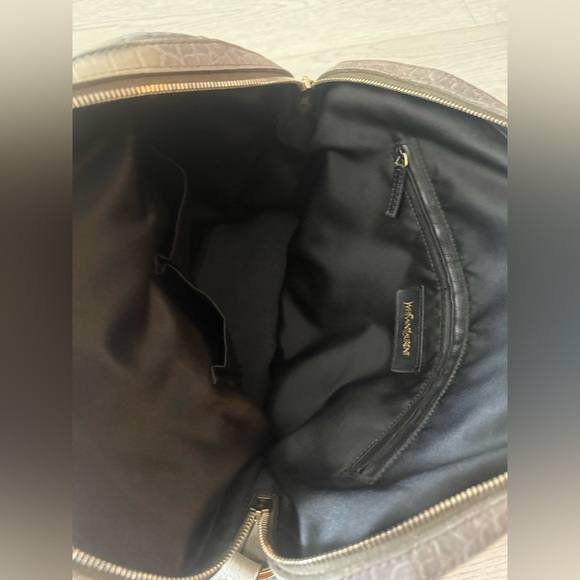 YSL Muse Embrossed Croc Suede With Leather Large Handbag - Picture 10 of 12